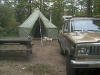 Jeep camping Chequamegon Forest Wisconsin